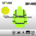 Chaqueta de seguridad reflectante 100% poliéster chaqueta impermeable ligera ropa de seguridad EN ISO 20471